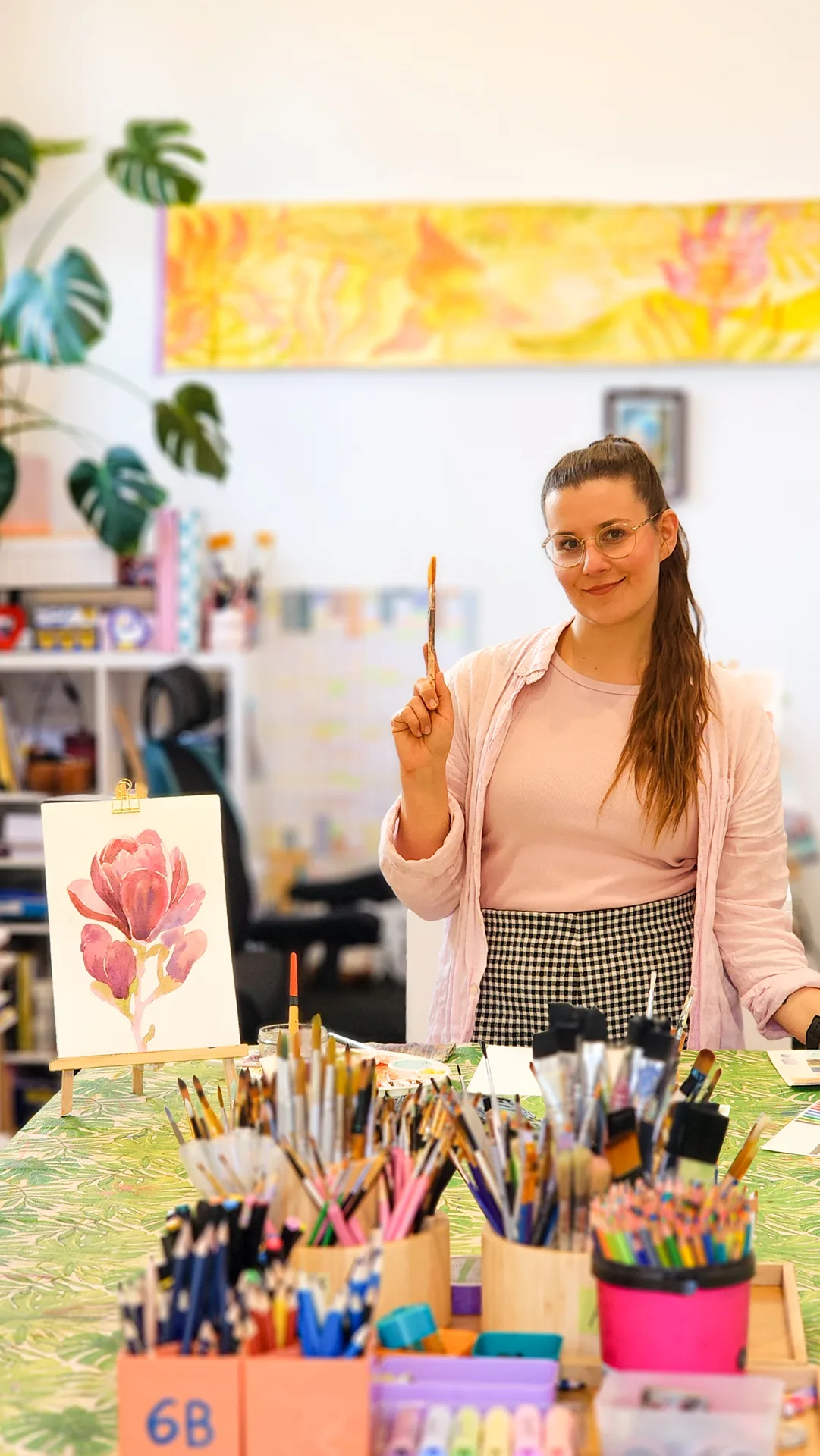 Open Studio Creative Trails painting demonstration
