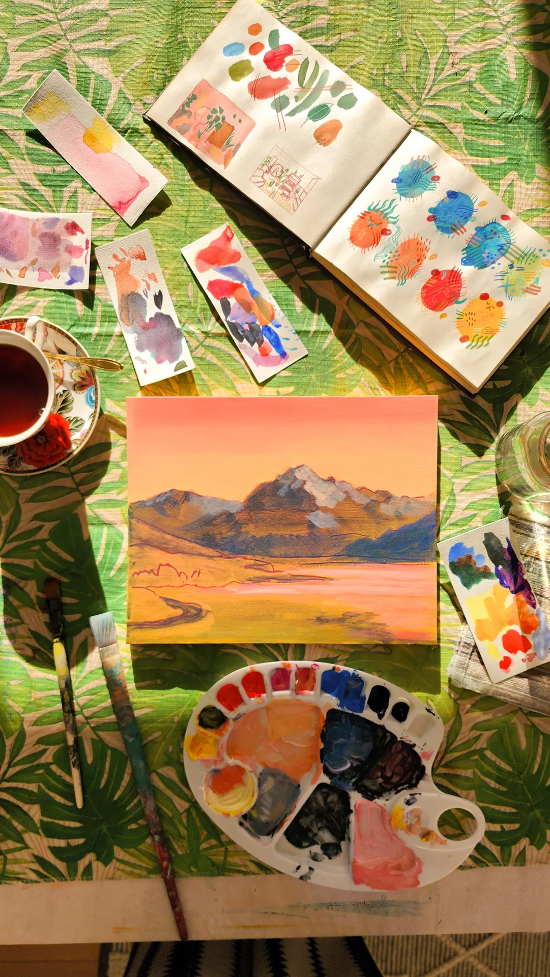 NZ Landscapes acrylic painting course — Mt Cook view