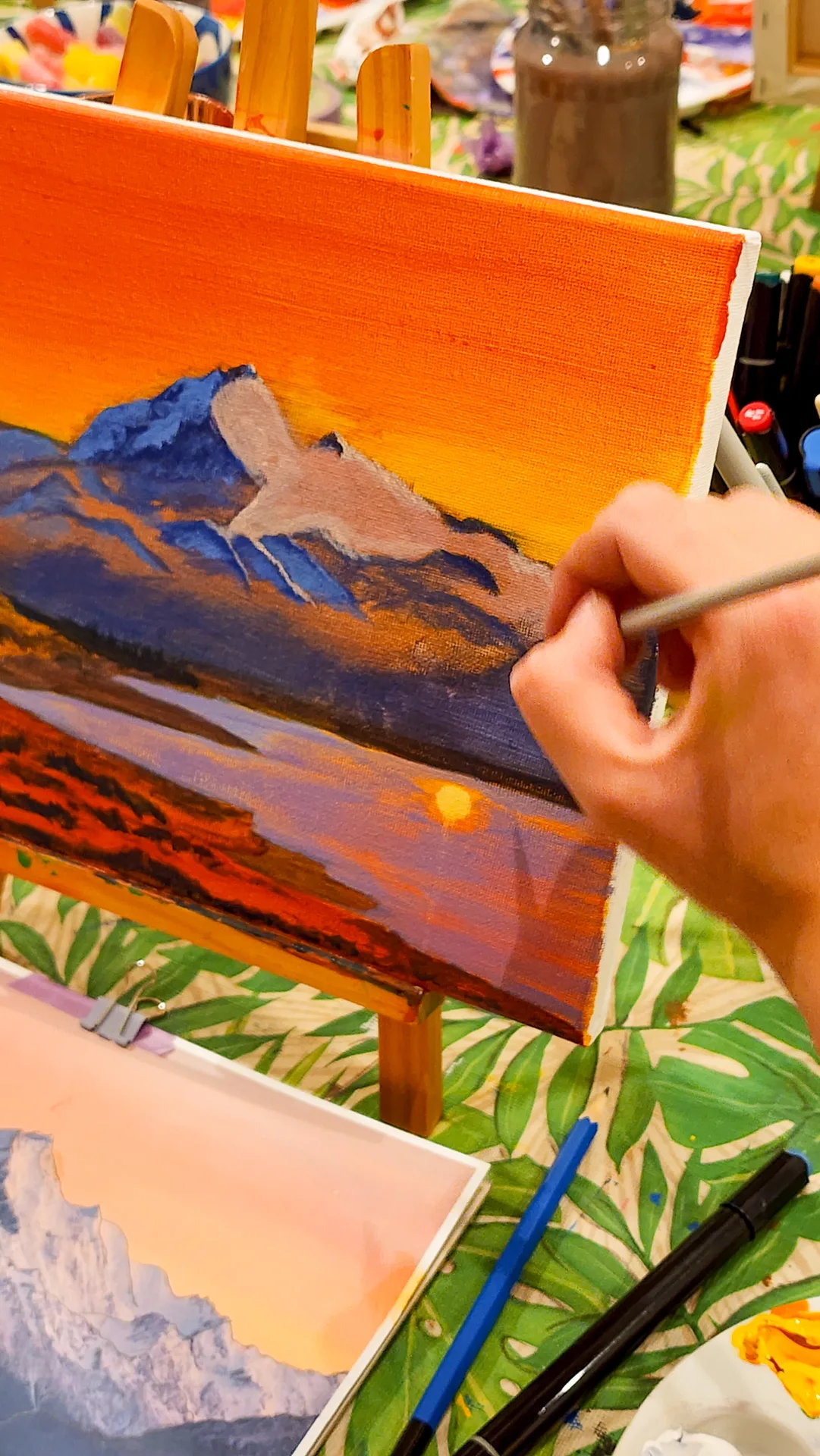 Paint and Nibble — Mt Cook acrylic landscape workshop