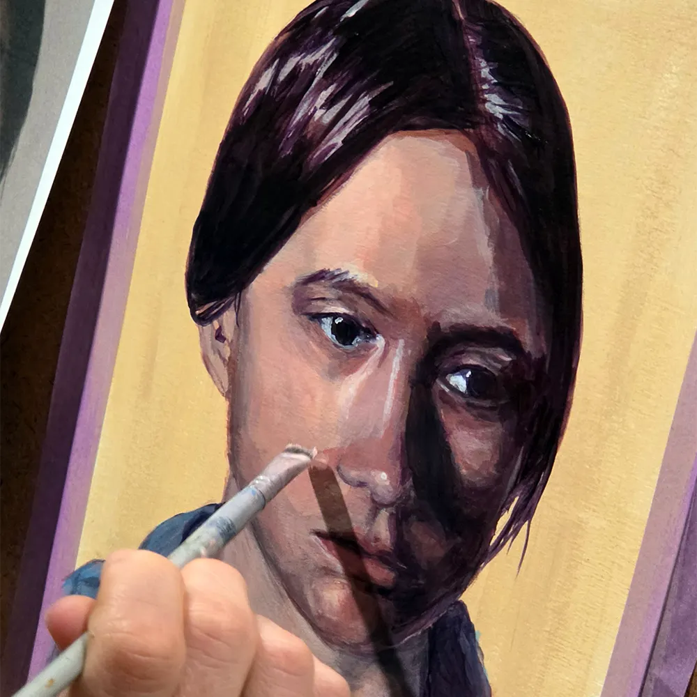 Portrait painting, 5-week acrylic course in Queenstown