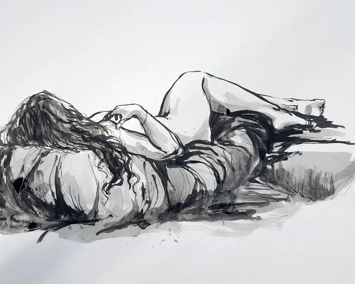 Student work from a QAS life drawing class
